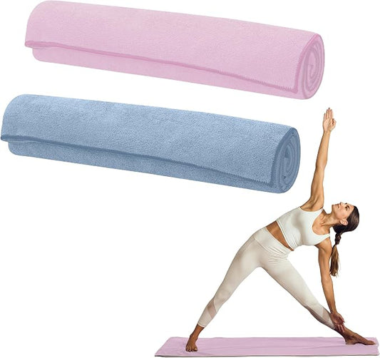 Gaiam Yoga Mat Towel Microfiber Mat-Sized Yoga Towel for Hot Yoga