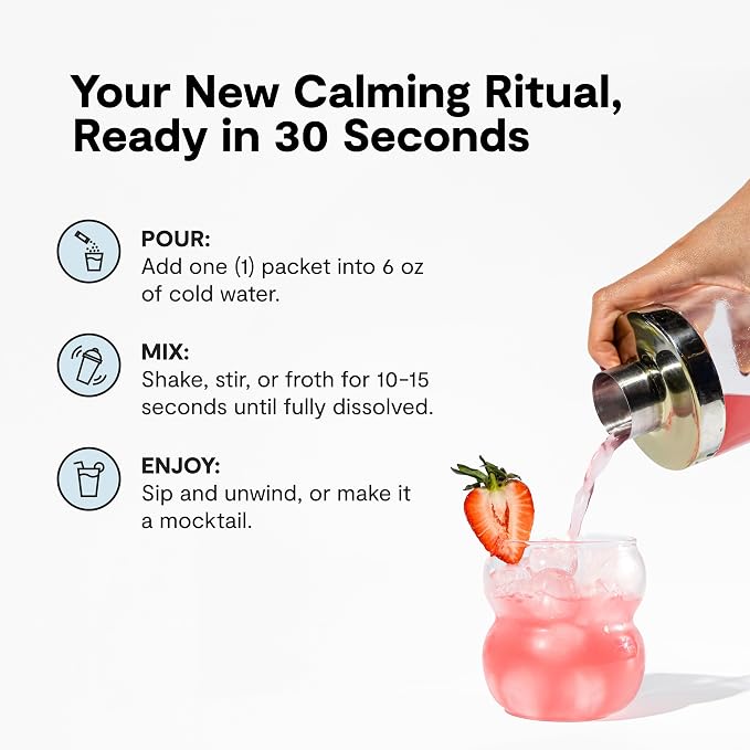 Ü Relax 2.0 Powder Drink Mix, Mixed Berry, Ashwagandha & L-Theanine, Adaptogens, Cortisol, Sleep Aid, Ready-to-Mix, Sugar Free, Zero Calorie, 20 Stick Packs
