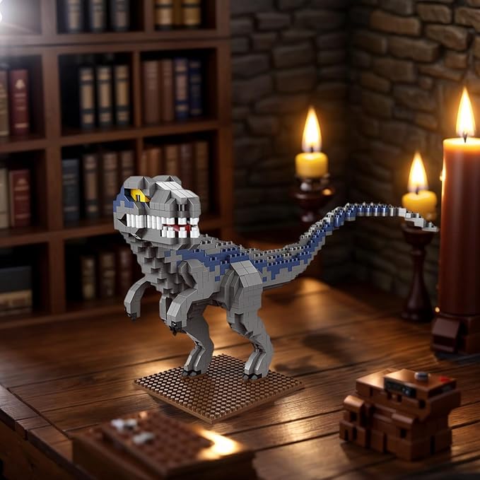 Dinosaur Micro Mini Building Block Sets for Adults, No Compatible with Lego, Building Toys for Home & Office Decor, MOC 3D Creative Model Gifts for Christmas