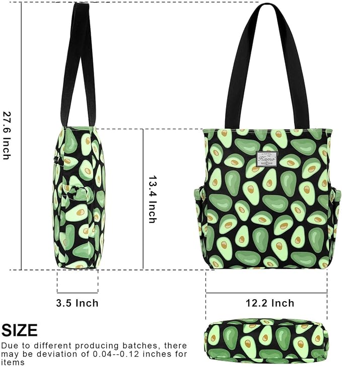 KAMO Floral Tote Bag - Waterproof Lightweight Handbags Travel Shoulder Bag for Hiking Yoga Gym Swimming Travel Beach