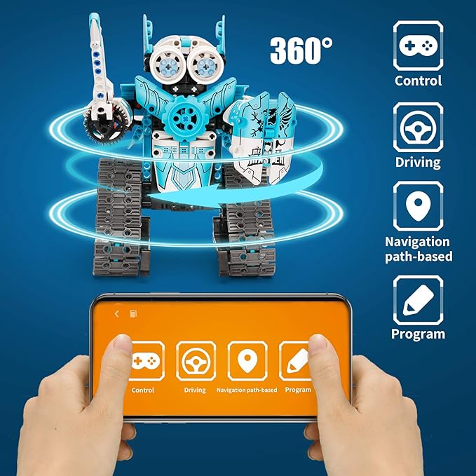 Remote Control Robot Building Kits for Kids 6-12- 3 in 1 STEM Projects APP/RC Robotics for Kids Ages 8-12 and up, Christmas Birthday Gifts Toys for Boys and Girls