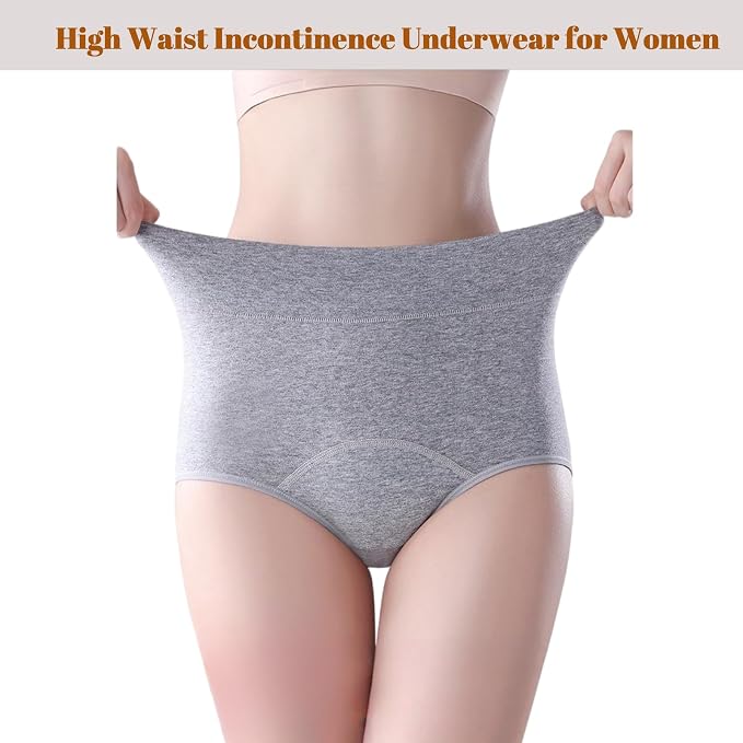 Washable Incontinence Underwear for Women, Leak Resistant Ladies Panties | Reusable Protective Briefs for Light Bladder Leakage; Thin lightweight leak proof underwear; NO thick cotton liner (XL)