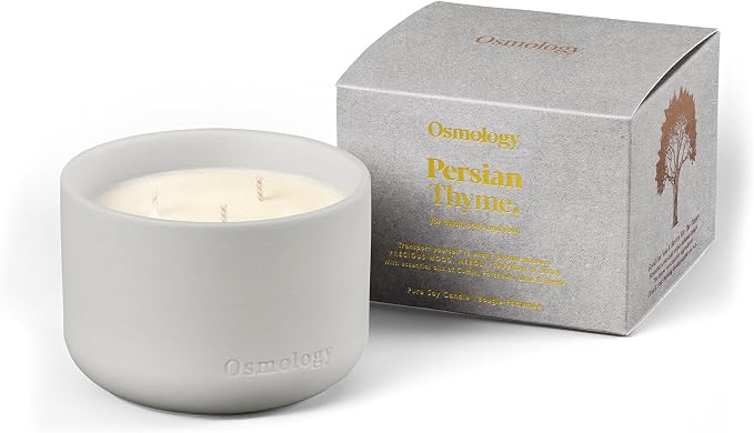 Persian Thyme Aromatherapy Candle – Thyme, Neroli & Oudh Scented Candle, Plant-Based Wax, 15.8 oz, 60 Hour Burn Time, Exotic & Woody Candle