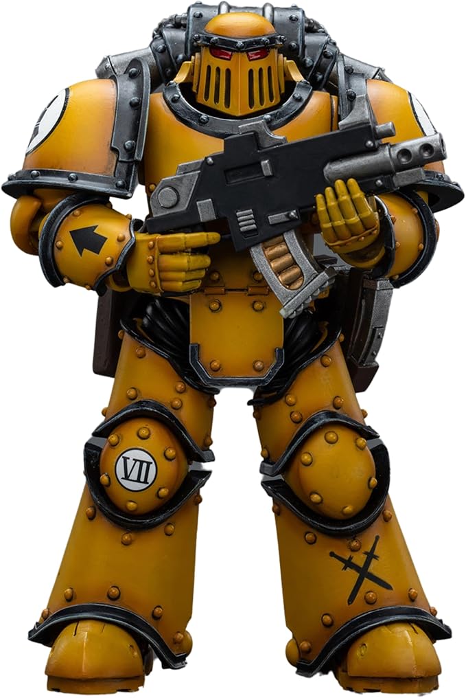 JOYTOY Warhammer 40,000 1/18 Action Figure Imperial Fists Legion MkIII Tactical Squad Legionary with Bolter Collection Model Christmas Birthday Gifts