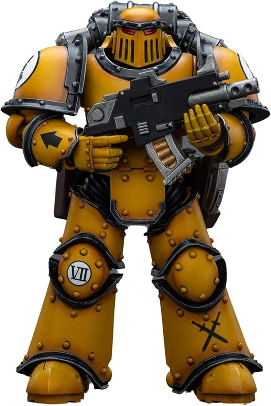 JOYTOY Warhammer 40,000 1/18 Action Figure Imperial Fists Legion MkIII Tactical Squad Legionary with Bolter Collection Model Christmas Birthday Gifts