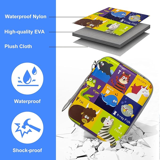 Yoto Card Case for Yoto Cards,Portable Yoto Card Holder with Zipper & 80 Pockets,Card Ctorage for Yoto Player Card Case