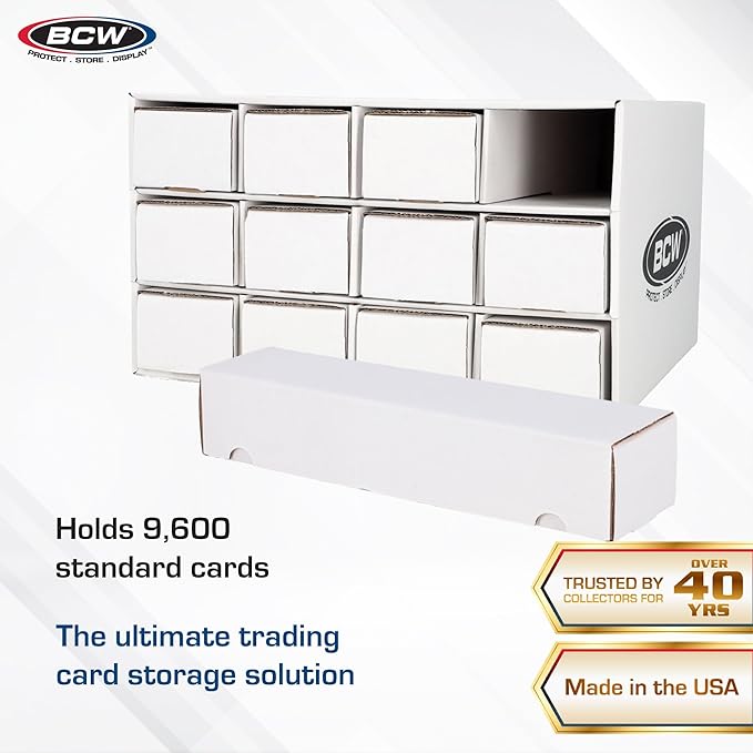 BCW Card House Storage Unit with 12 x 800ct Boxes | Holds Up to 9600 Cards | Organizer for Sports Cards, Pokémon, Magic: The Gathering & More