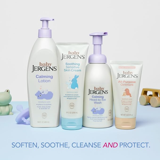 Jergens Baby Calming Lotion,Baby Calming Lotion,Lavender-Baby-Lotion,Baby-Moisturizer with Shea Butter and Lavender Oil,16.8 Fl Oz,(Pack of 2)
