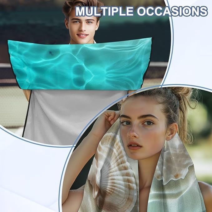INSTANTARTS Beach Starfish Car Seat Towel Covers Yoga Towel Car Seat Cover Swimming SUV/Truck Seat