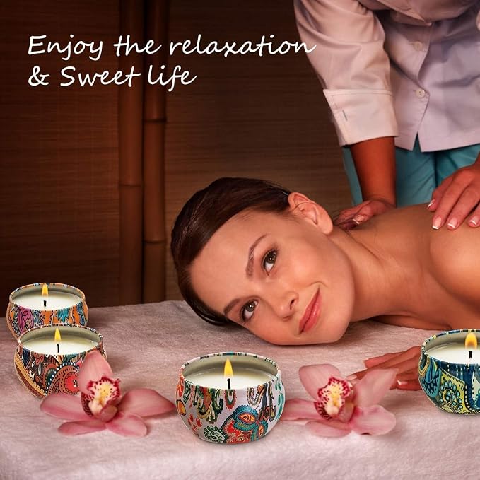 WPONSZU 16 Pack Scented Candles Gift Set for Woman, Jar Candle, 2.5 oz Soy Wax Tin Candle-Ideal Gift for Travel Home Décor