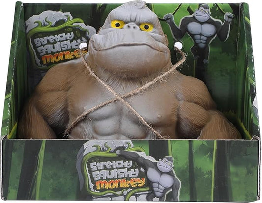 Super Stretchy Gorilla Fidget Toy, Squishy Monkey Squeeze Toy, Splat Maxi Kong, Sensory and Fidget Toy for Kids and Adults, Fun Gift for Fidgeters, Ideal Gift for Kids (Brown)