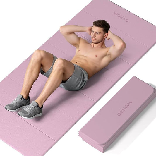 7-Fold Yoga Mat 74"x31" - 0.31 Inch Thick Folding Exercise Mat, Extra Wide Non-Slip POE Mat for Travel, Storage, Yoga, Pilates, Meditation & Home Gym, Lightweight & Portable