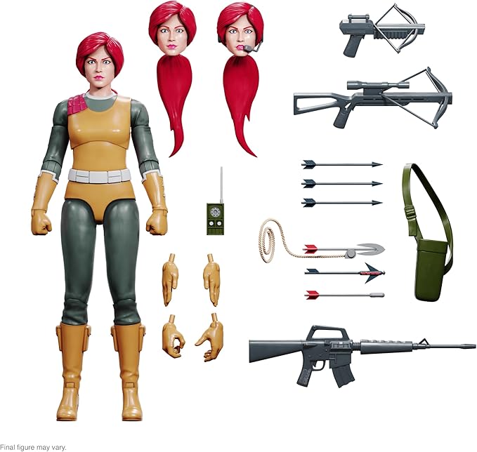 Super7 ULTIMATES! G.I. Joe Scarlett - 7" G.I. Joe Action Figure with Accessories Classic Cartoon Collectibles and Retro Toys