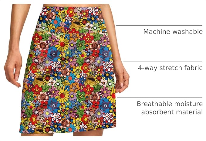 G Gradual 19" Skorts for Woman with Pockets High Waist Golf Skirt | Lightweight, Stretchy, Breathable, Tummy Control, Built-in Shorts, Athletic, Tennis, Pickleball, Casual Summer