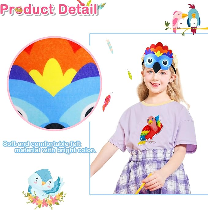 Bird-Wings Parrot Eagle Costume for Kids Headbands as Toddler Boys Dress-Up Jungle Animal Toys Party Favors Gifts