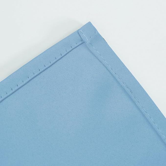 LEMOMO Blackout Curtains 52 x 90 Inch Long Sky Blue Curtains Set of 2 Panels Room Darkening Curtains for Bedroom and Living Room