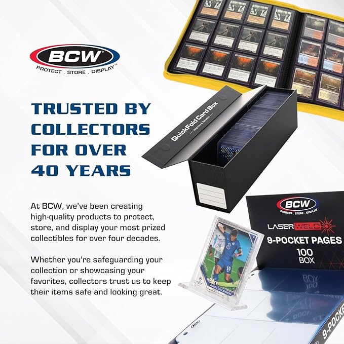BCW 3x4 Standard Topload Card Holders | 400 Pack | Top Loaders for Cards | Rigid Card Protector | Fits Standard Size Cards Up to 35pt