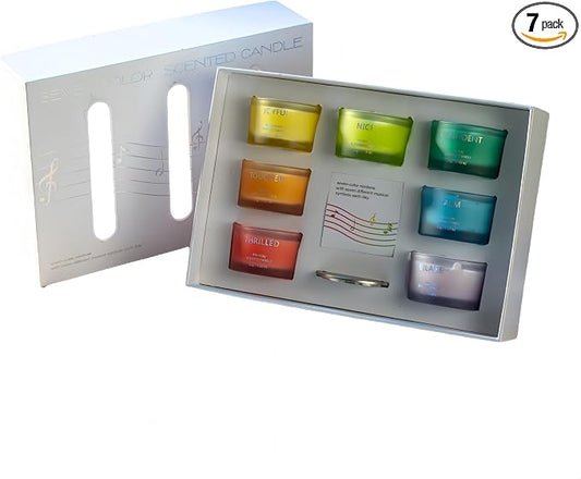 7-Day Rainbow Candle Set The | Self-Care and Stress Relief Aromatherapy Candles - Family Relaxation Candle Set with Lavender Cedar, Sandalwood, Lime Basil Orange Scents