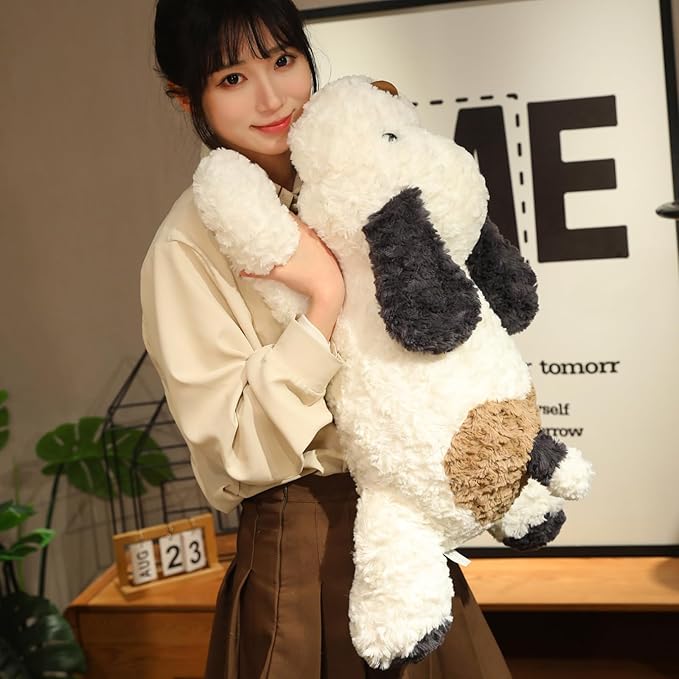 Dog Weighted Stuffed Animal, 5.7 lbs 25.5 inch Weighted Dog Plush Toy Large Dog Stuffed Animals Weighted Puppy Plush Animals Pillow Toy Gifts for Adults & Kids, Black