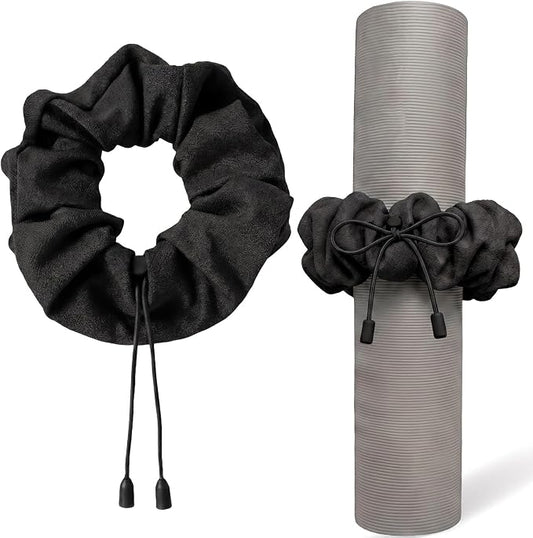 Aolamegs Adjustable Yoga Mat Scrunchie, 2-in-1 Mat Strap and Hair Tie, Fits All Standard & Extra Thick Yoga Mats
