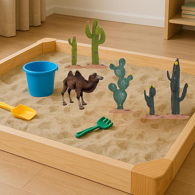 Gemini&Genius Cactus Plant Action Figure Toys for Kids Green Plant Cacti Great for Sand Table Landscape Scene Accessories Decoration-5Pcs