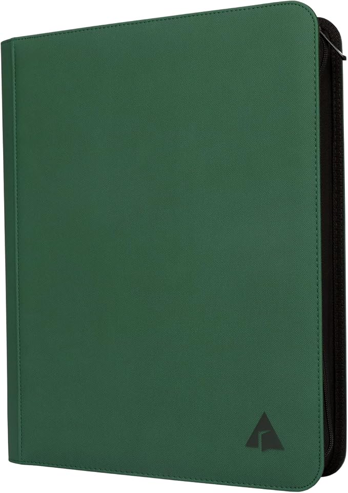 Top loader Binder, Holds 432 Top Loaders, 9 Pockets Top Loader Binder with Sleeves for Cards in 3'' x 4'' Top loaders -Green