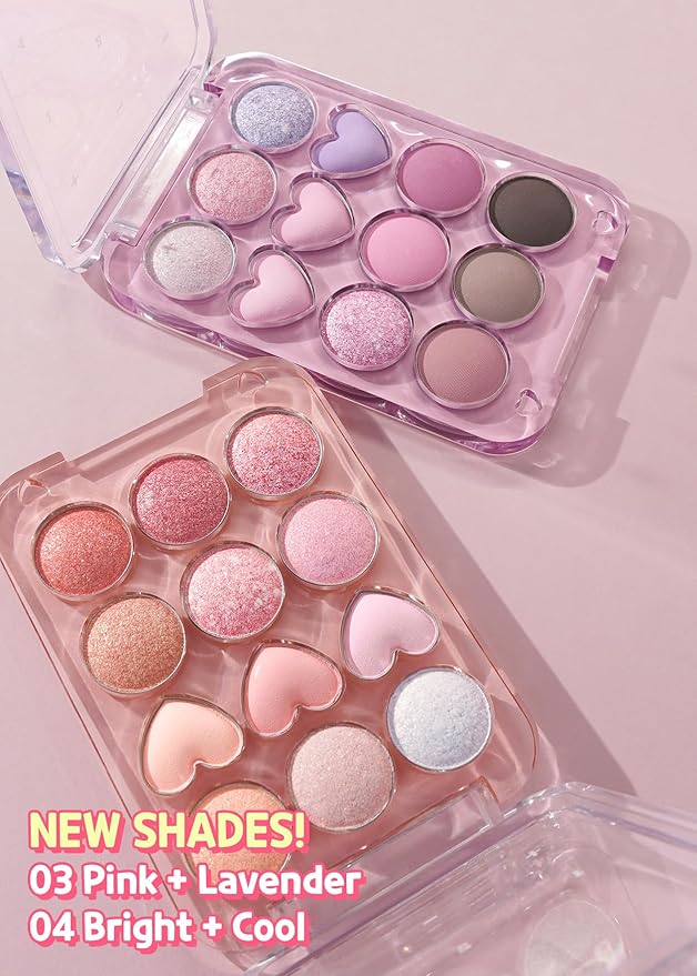 COLORGRAM Pin Point Eyeshadow Palette 04 Bright+Cool | Eyeshadow Palette for Daily makeup, Ultra-Blendable, Matte, Glitter, Shimmer Shades