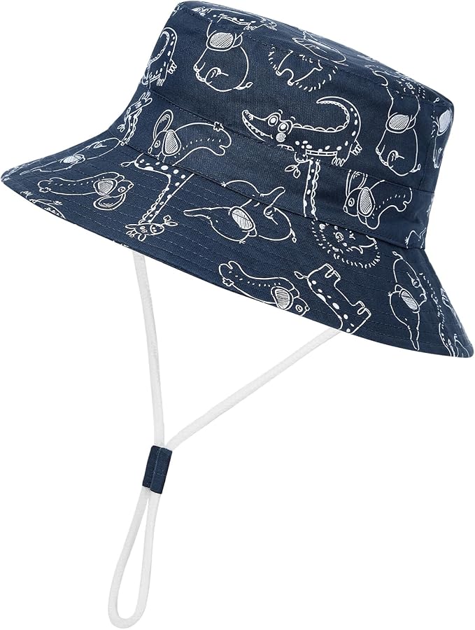 Baby Sun Hat UPF 50+ Sun Protective Toddler Bucket Hat Summer Kids Beach Hats Wide Brim Outdoor Play Hat for Boys Girls