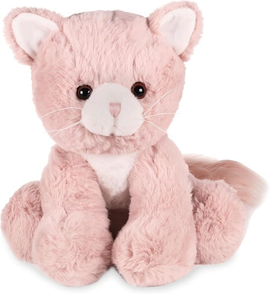 Bearington Mew Mew The Pink Kitty Stuffed Animal Plush, 10.5 Inch Stuffed Animal - Cat Plush - Cat Stuffy