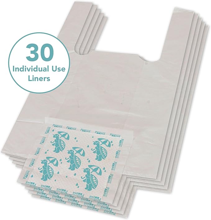 Kalencom Potette Plus Potty Seat Liners - Disposable, Leakproof Liners for Travel Potty Seat - Fragranced to Absorb Odor - 30 Count