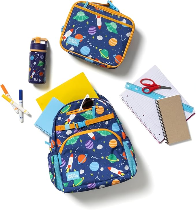Simple Modern Medium Toddler Backpack for School Girls and Boys | Kindergarten Elementary Kids Backpack | Fletcher Collection | Kids - 15" tall | Unicorn Fields
