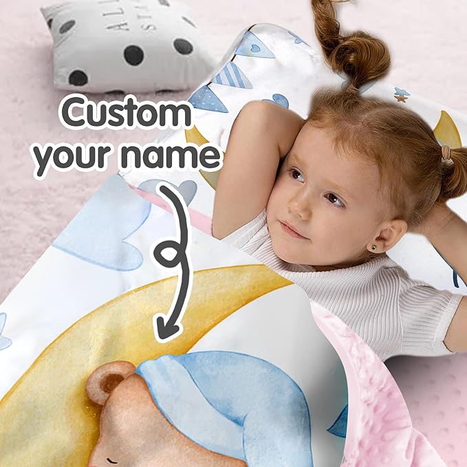 Personalized Toddler Nap Mat for Girls – Custom Name Kids Nap Mat – Daycare Sleeping Mats with Removable Pillow and Soft Minky Dot Blanket for Preschool, Travel, Kindergarten