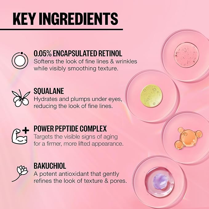 PEACE OUT Retinol Eye Jelly Stick, Hydrating Under Eye Treatment for Fine Lines & Wrinkles, with Encapsulated Retinol, Peptides & Squalane, Non-Irritating Formula (0.14 oz)