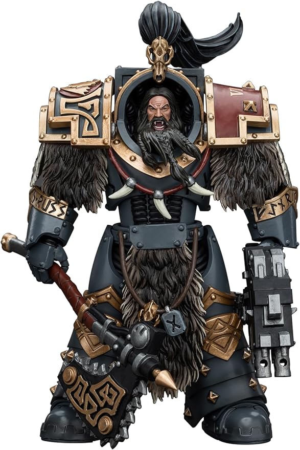 JOYTOY Warhammer 40K 1/18 Action Figures, Space Wolves Varagyr Wolf Guard Squad Varagyr Terminator 1 Perfect for Collectors & Decor, Ideal Gift for Birthdays, Christmas, Character Figure - JT5734