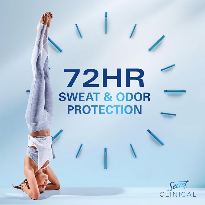 Secret Clinical Strength Dry Spray Antiperspirant Deodorant for Women, Stress Response, 3X Stress Protection, 72hr Sweat & Odor Protection, PH Balancing Minerals, 3.8 oz