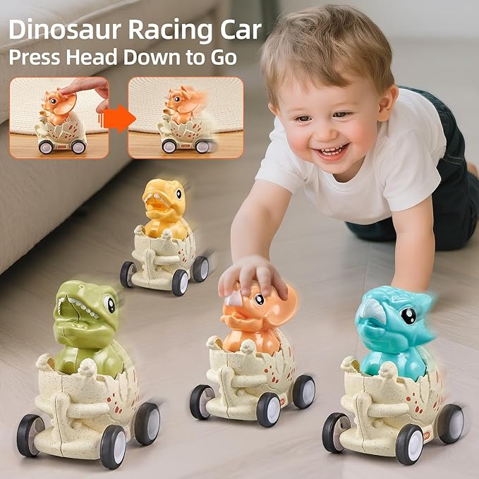 Dinosaur Toys for Kids Boys 3-5, 50 PCS Dinosaurs Toys Include ejection Dino, Press To Go Car and Realistic Dino, Dinosaur Toys Gifts For 3 4 5 Year Old Boys, Ideas 3 4 5 Year Old Birthday Gifts Boy
