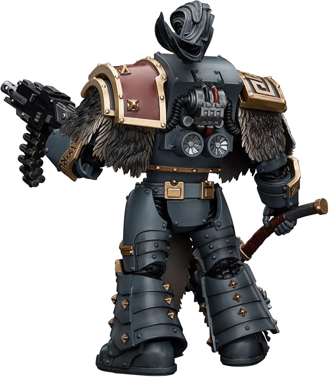 JOYTOY Warhammer 40K 1/18 Action Figures, Space Wolves Varagyr Wolf Guard Squad Varagyr Terminator 1 Perfect for Collectors & Decor, Ideal Gift for Birthdays, Christmas, Character Figure - JT5734