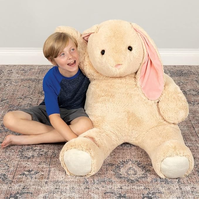 Vermont Teddy Bear Giant Bunny Stuffed Animal - 4 Ft Stuffed Bunny Plush Toy from Giant Cuddle Collection, Adorable Rabbit Animal for Kids & Adults for All Ages