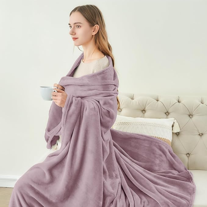 BEDELITE Fleece Blanket Soft Plush Throw for Couch Dusky Violet 50"x60" | Ultra Soft Fleece, Plush Microfiber, Lightweight Warmth, All Season Comfort, Fade Resistant, Machine Washable, Couch Sofa Bed