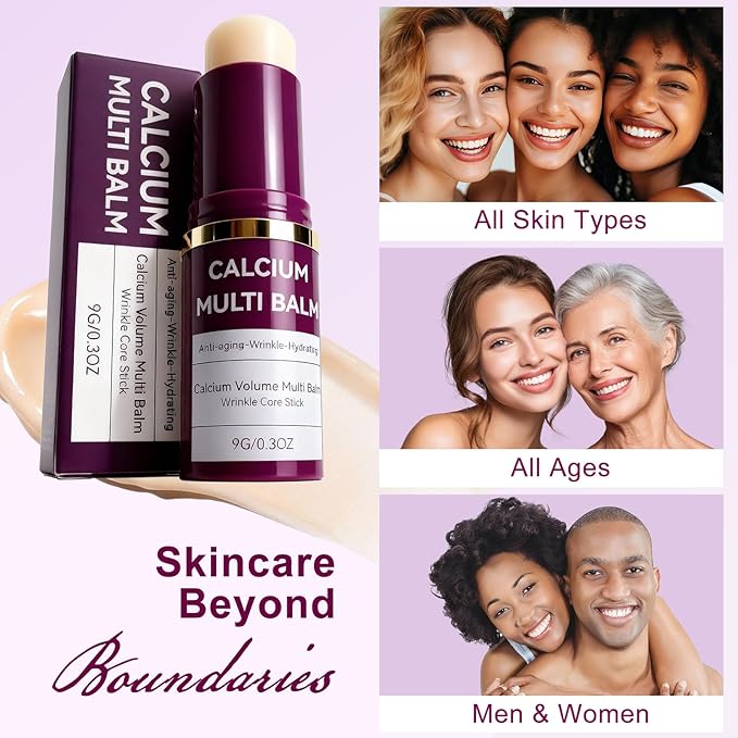 Calcium Volume Multi Balm Stick + Under Eye patch 60ea + Calcium Eye Ceam, Collagen Boosting, Wrinkle Smoothing, Firming & Eye Hollow Plumping Eye Treatment,Hydrating, Anti-Aging & Travel Friendly
