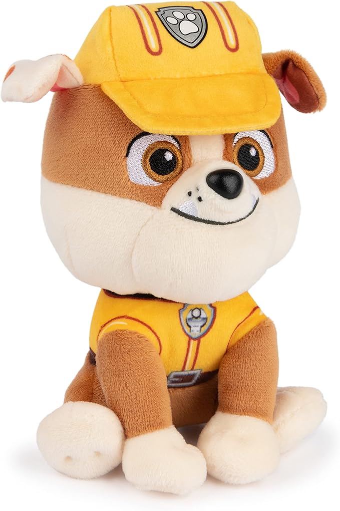 GUND Official PAW Patrol Rubble in Signature Construction Uniform Plush Toy, Stuffed Animal for Ages 1 and Up, 6" (Styles May Vary)