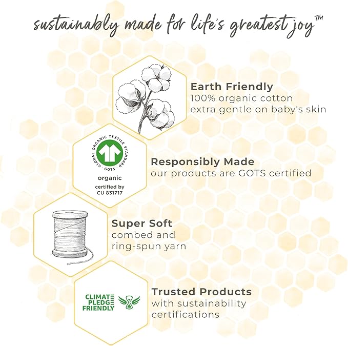 Burt's Bees Baby Organic Beekeeper Infant Wearable Blanket, Unisex Swaddle, Lightweight 0.5 TOG or Medium Weight 1.5 TOG