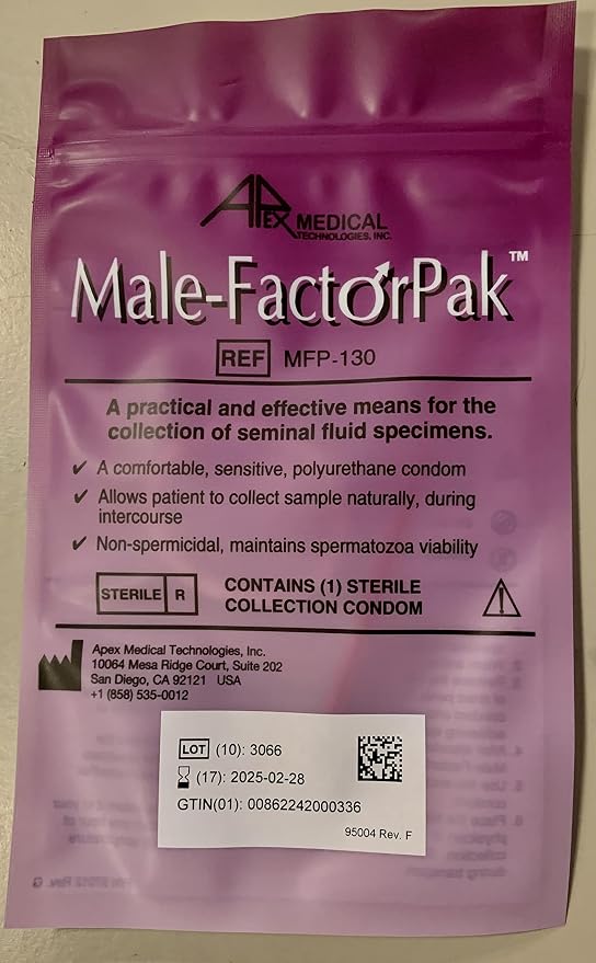Semen Collection Condom w/4g Lubricant
