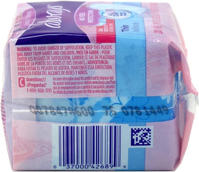 Always Thin Pantiliners - scented - 20 pack (Case of 24)