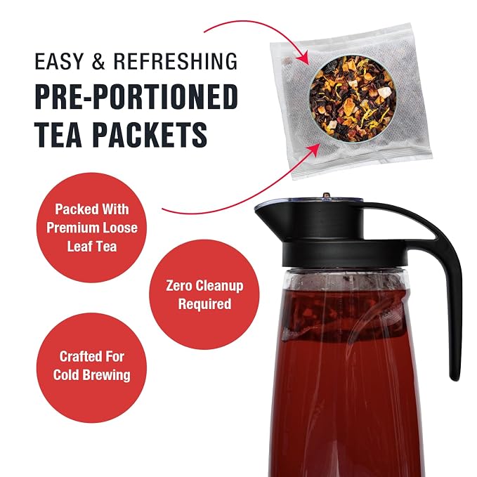 Tiesta Tea - Cold Brew Mocktail Faves Variety Pack, Loose Leaf Fruity Teas, Assorted Sample Set, Cold Brew Packets, Each Makes a 64oz Pitcher (Pack of 6)