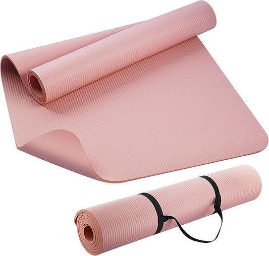 KEEP Extra Thick NBR Yoga Mat for Women & Men, 10mm Thick, 72”x32” Large Exercise Mat with Non-Slip Workout Mat for Yoga, Pilates, Stretching, Meditation – Wide & Cushioned Fitness Mat