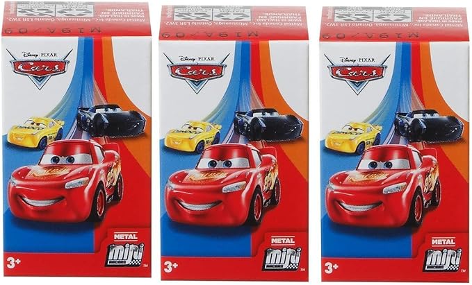 Pixar Disney Cars 3 Die-Cast Mini Racers Blind Boxes - Bundle of 3