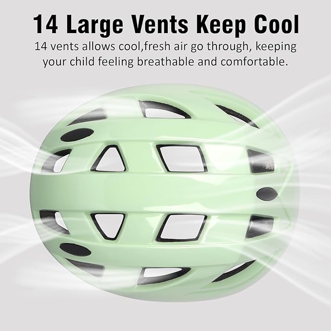 Kids Bike Helmet,2 Sizes Adjustable for Youth Child Boys & Girls Ages 3-5-8-14,Ventilation and Multi-Sport for Bicycle Skate