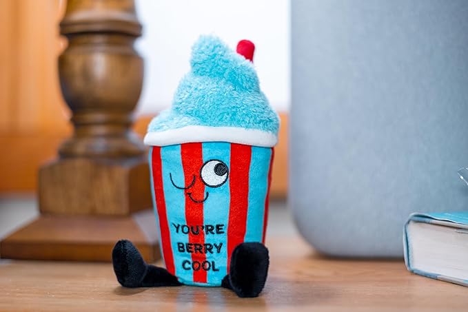 Snowcone Plushie - You're Berry Cool Punny Ice Desert Plush, Cute Food Plushie Gift for Kids