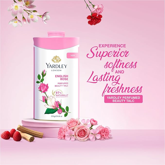 Yardley English Rose Perfumed Talc, 250 g